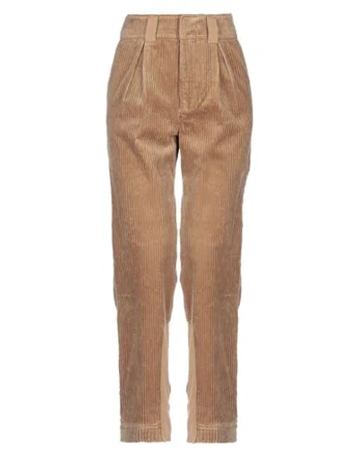 Ganni Casual Pants In Camel