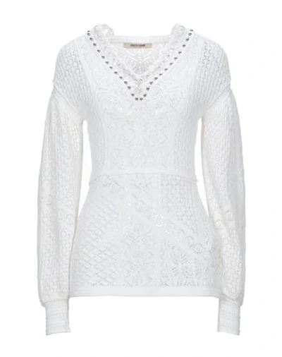 Roberto Cavalli Crochet-knit Top In White