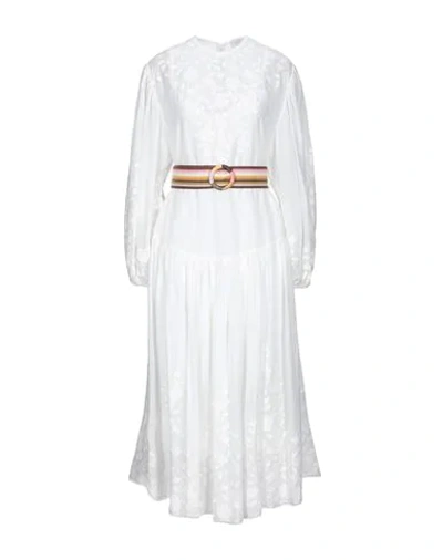 Zimmermann Midi Dresses In White