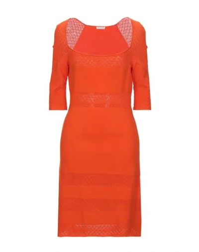 Emanuel Ungaro Short Dresses In Orange