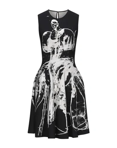 Alexander Mcqueen Short Dresses In Black