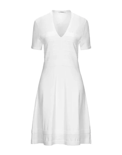 Kangra Cashmere Short Dresses In White