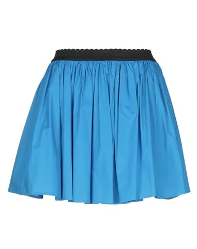 Twinset Mini Skirts In Azure