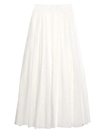 Alaïa Maxi Skirts In White