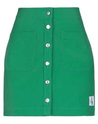 Calvin Klein Jeans Est.1978 Mini Skirt In Green