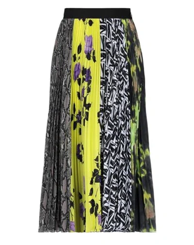 Msgm Midi Skirts In Acid Green