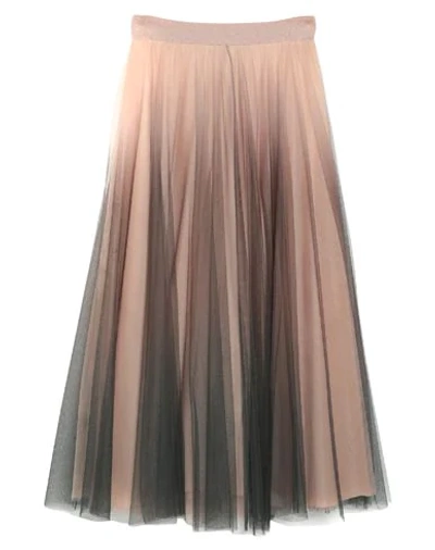 D-exterior Long Skirts In Blush