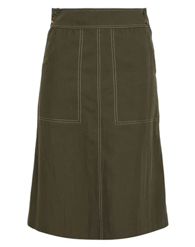 Vanessa Seward Midi Skirts In Military Green