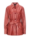 Drome Overcoats In Brick Red