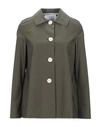 Harris Wharf London Overcoats In Military Green