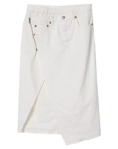 R13 Denim Skirts In White