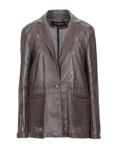 Simonetta Ravizza Suit Jackets In Dark Brown