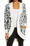 Ugg Fremont Open-front Circle Cardigan In Snow Leopard