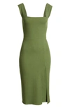 Reformation Cassi Sheath Dress In Moss