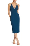 Dress The Population Lyla Crepe Cocktail Dress In Peacock Blue