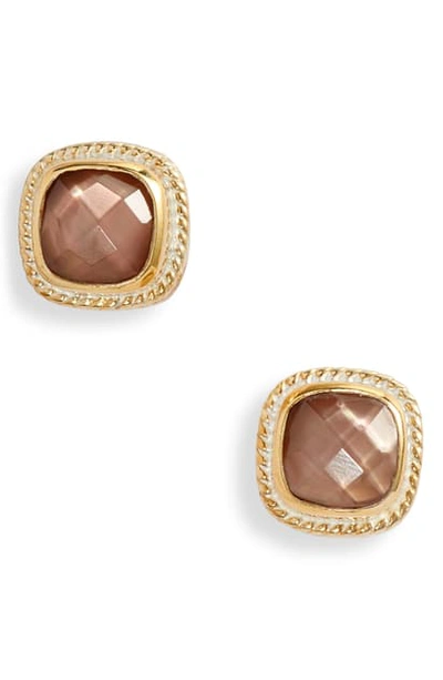 Anna Beck Peach Quartz Stud Earrings (nordstrom Exclusive) In Gold/ Peach