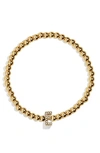 Baublebar Pisa Pavé Initial Bracelet In Gold E