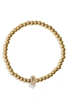 Baublebar Pisa Pave Initial Bracelet In Q