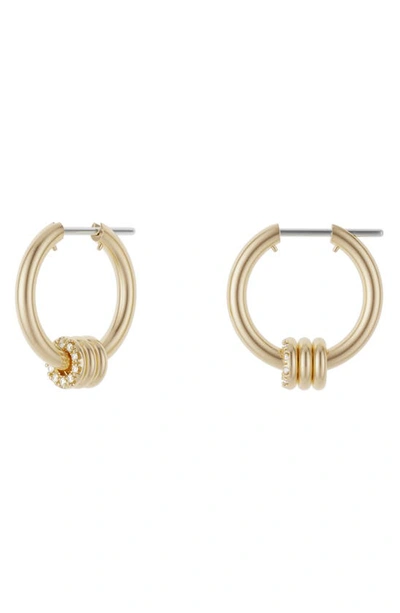Spinelli Kilcollin Ara Diamond Hoop Earrings In Yellow Gold/ Diamond