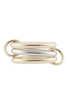 Spinelli Kilcollin Taurus Two-tone Linked Rings In Silver/ Yellow Gold