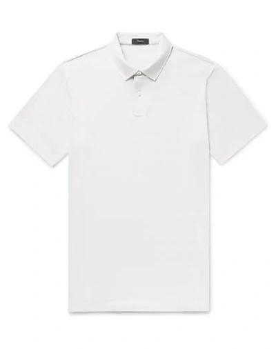 Theory Polo Shirt In Light Grey