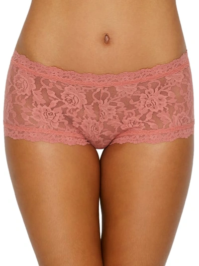 Hanky Panky Signature Lace Boyshort In Antique Rose Pink