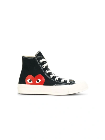 Comme Des Garçons Play X Converse X Comme Des Garçons Chuck 70 Hi Sneakers In Black