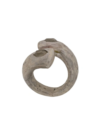 Parts Of Four Twisted Druid Open Ring In Silver