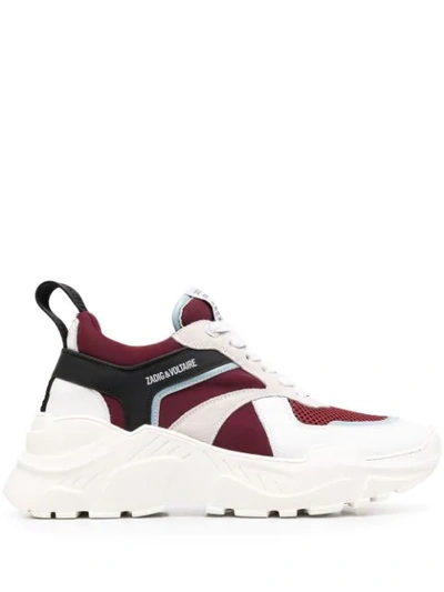 Zadig & Voltaire Future Panelled Trainers In Red