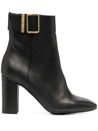 Tommy Hilfiger Buckle-cuff Ankle Boots In Black