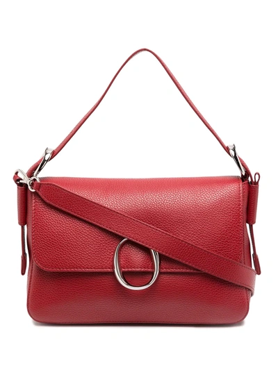 Orciani Soho Leather Shoulder Bag In Red