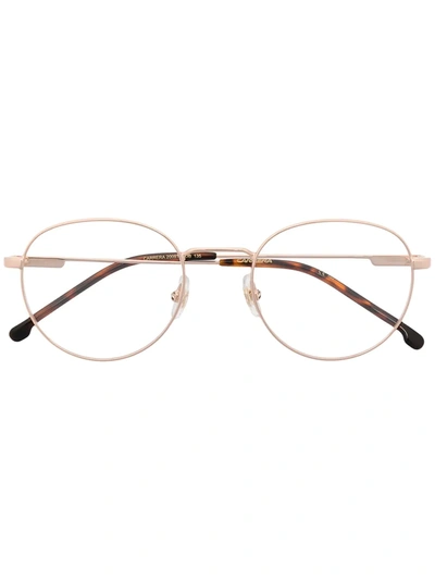 Carrera Round Wireframe Glasses In Gold