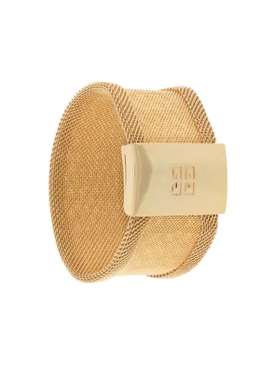 Pre-owned Givenchy 1980s-engraved Bracelet In Gold