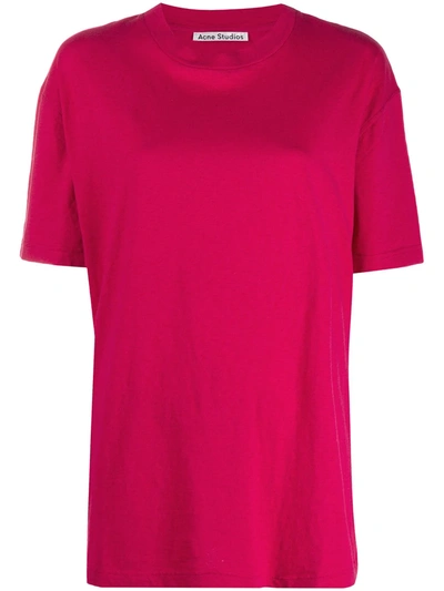 Acne Studios Reverse Label T-shirt In Pink