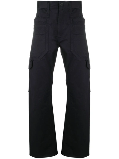 Junya Watanabe Straight-leg Cargo Trousers In Blue