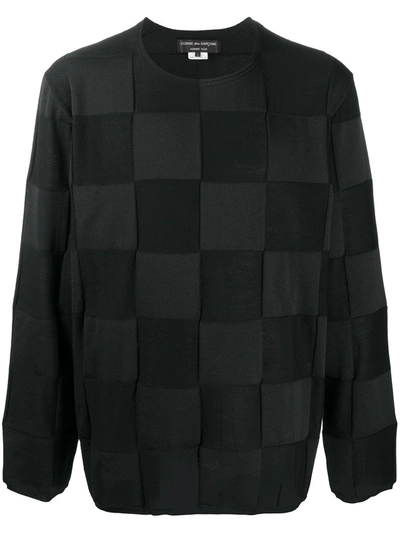 Comme Des Garçons Homme Deux Check Pattern Jumper In Black