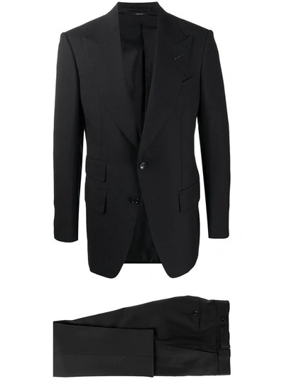 Tom Ford Single-breasted Suit In Black