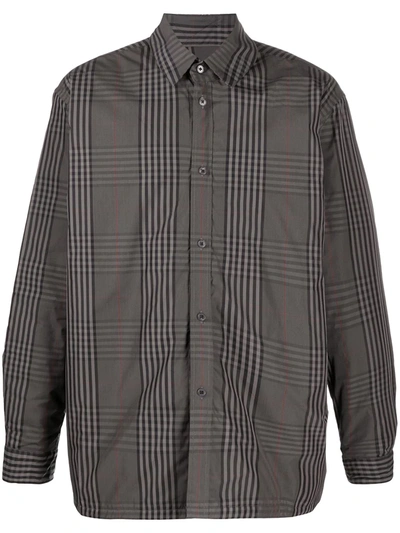 Martine Rose Checked Shirt Jacket In Grey