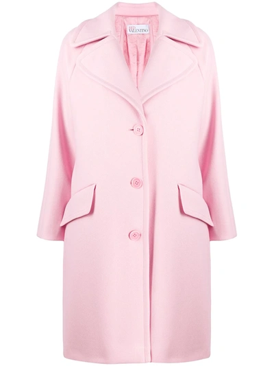 Red Valentino Single-breasted Coat In Pink