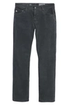 Ag Everett Straight Leg Corduroy Pants In 1 Year Sulfur Folkestone Grey