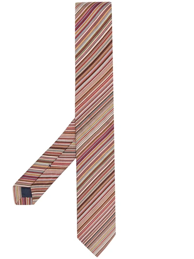 Paul Smith Artist Stripe Tie In Multicolor