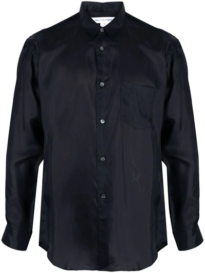 Comme Des Garçons Shirt Lightweight Long-sleeved Shirt In Black