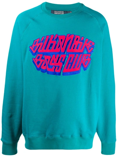 Billionaire Boys Club "satin Applique" Sweatshirt In Blue