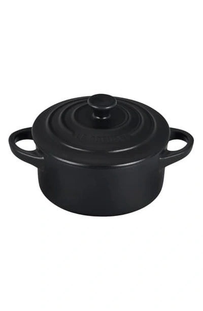 Le Creuset Mini Round Cocotte In Licorice