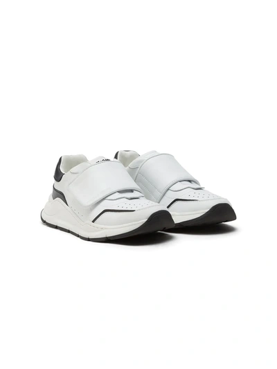 Dolce & Gabbana Kids' Daymaster Leather Sneakers In White