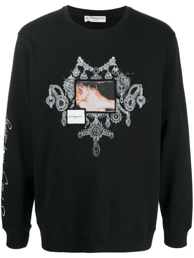 Givenchy Graphic Print Sweatshirt In Black