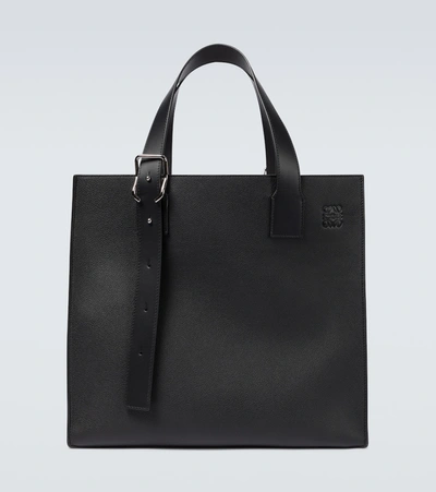 Loewe Buckle Tote Bag In Black