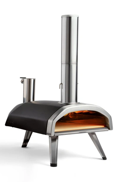 Ooni Fyra Outdoor Home Pizza Oven In Stainless And Black