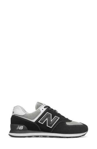New Balance 574 Sneakers In Black And Gray In Black/ White