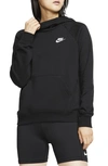 Nike Essential Knit Hoodie In Black/ White
